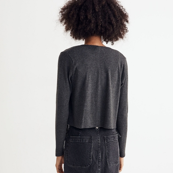 Madewell Brushed Rib Tie-Front Cardigan - Picture 3 of 10